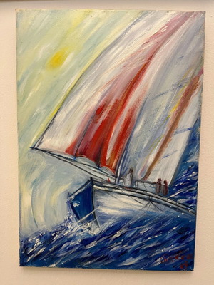 Oil painting on canvas like new, 30x50