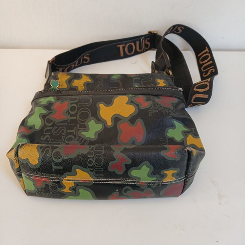 Tous Bear Camo shoulder bag, black multicolor