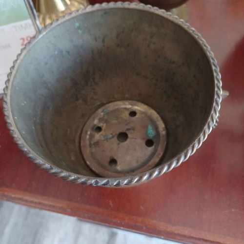 Antique brass ice bucket used