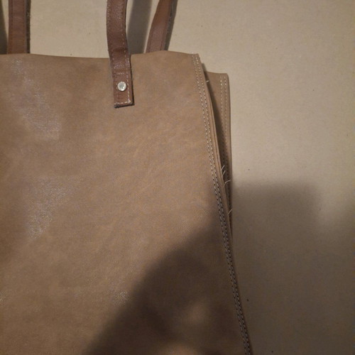 Thiros shoulder bag used, beige brown with small defect