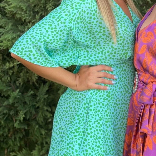 Bsb mini dress like new with inner shorts green turquoise
