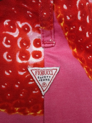 Fiorucci Grace vintage skirt used with strawberry print, made in Italy