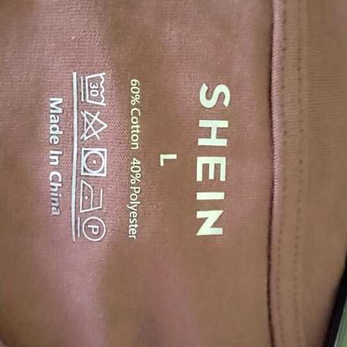 Shein brown blouse with heart print like new, size L