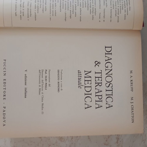 Diagnostica e Terapia Medica Attuale book like new, Italian