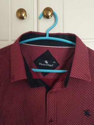 Franco Nero men's burgundy dress shirt like new size 4XL