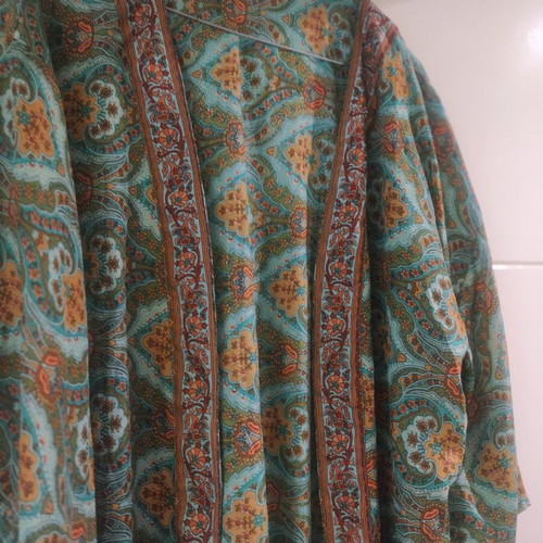 Boho set kimono and palazzo pants new, multicolor green