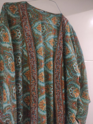 Boho set kimono and palazzo pants new, multicolor green