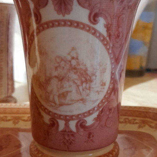 Set of 2 porcelain cups and tray Royal Crown Kent England new