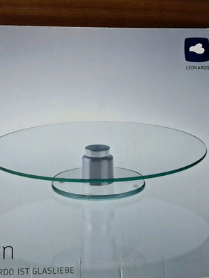 Περιστρεφόμενη πιατέλα γυάλινη Leonardo Turn σαν καινούργιο