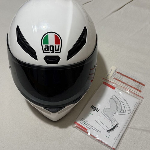 AGV K1 S Solid White Full Face Helmet like new, ML size, ECE 22.06