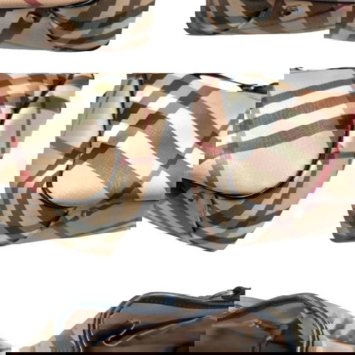 Burberry Nova Check чанта за рамо употребявана, черна и бежова