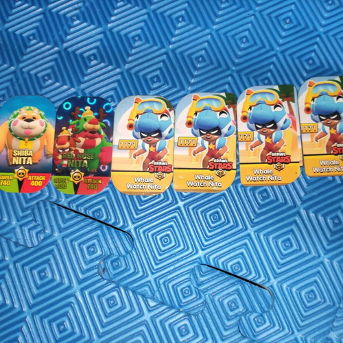 Brawl Stars Nita collectible metal tags like new, set of 6 pieces