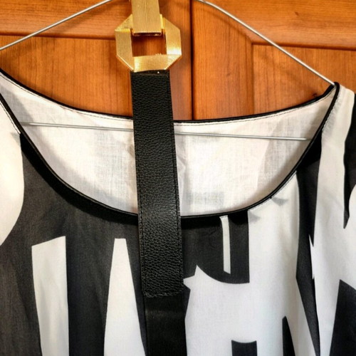 Black and white dress with belt gift, new, size XXXL