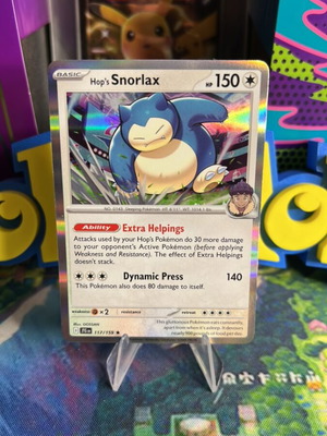 Κάρτα Pokemon Hop’s Snorlax JTG Holo καινούργια
