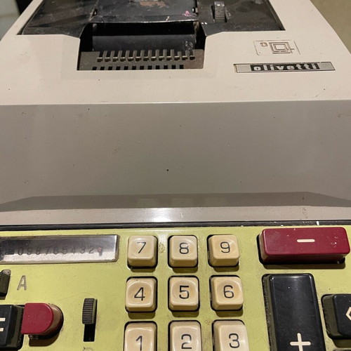 Olivetti calculator used, collectible from 60s-70s