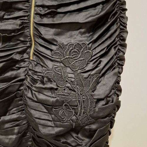 Vintage Dolce & Gabbana Black Silk Ruched Mini Dress IT42 like new