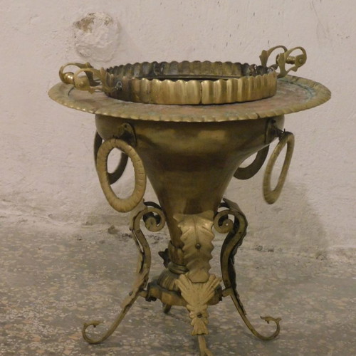 19th century brass mangali used, about 50cm