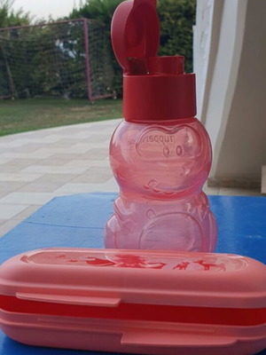 Σετ παιδική κασετίνα σνακ Princess Disney με μπουκάλι Tupperware καινούργιο