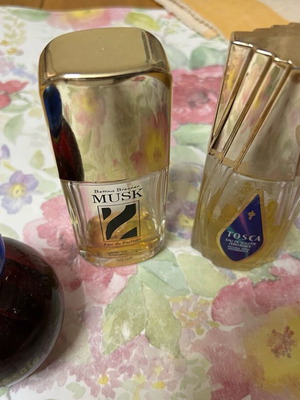 Eau de toilette used vintage set of 3 perfumes Massaia Musk Toska