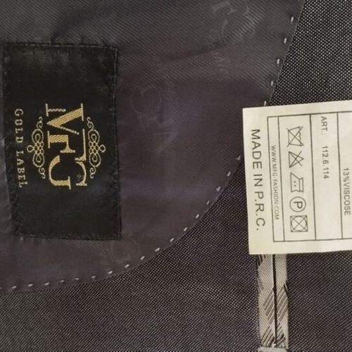 MFG suit gray shiny 58 like new