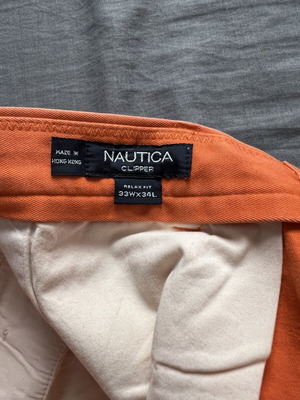 Nautica summer pants size M, like new, orange
