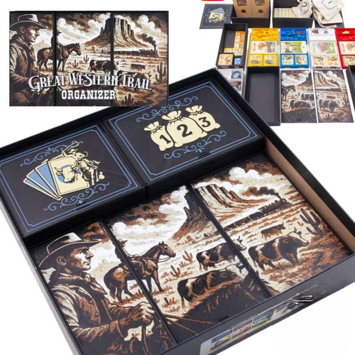 Great Western Trail 2nd Edition Organizer Board Game Insert