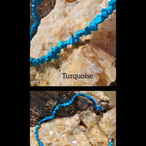 Necklace with quality semi-precious turquoise stones new
