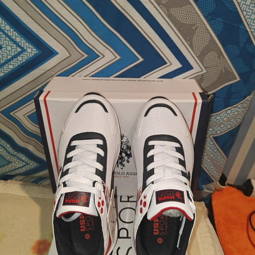 U.S. Polo Assn. Athletic Shoes New, Size 40, White Multicolor