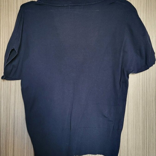 Mango women's short-sleeve sweater used, dark blue, size M