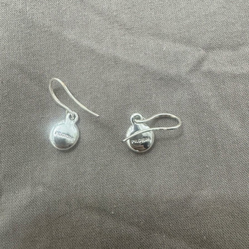 Silver dangling earrings like new, elegant design