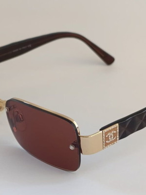 Chanel 2065-B Sunglasses Like New Brown Gold Made in Italy