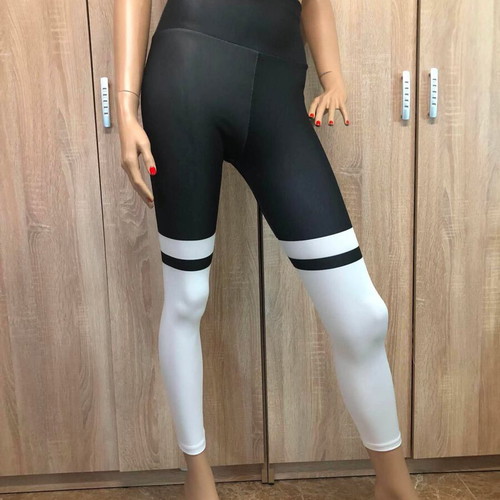 Fashion Tights leggings like new, black and white, sizes S and M