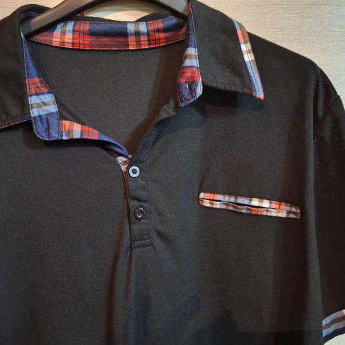 Polo T Shirt new, elastic, sizes XL XXL with check details