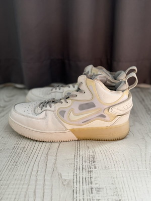 Nike Air Force 1 Mid React sneakers used, size EU 47.5, white