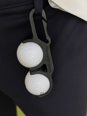 Golf holder for 2 balls new, ergonomic 3D printed design