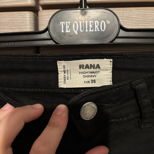 Pull & Bear Rana High Waist Skinny Jeans like new, black, EU 36