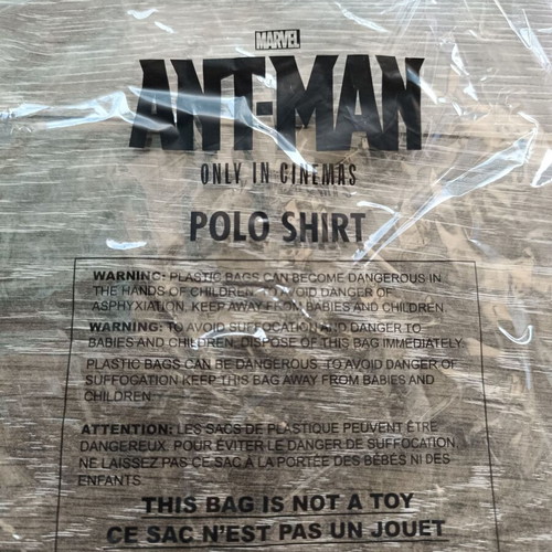 Marvel Ant-Man collectible Polo shirt Large new, black