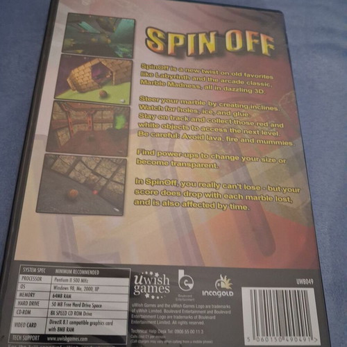 Spin Off PC CD-ROM new, rare arcade puzzle