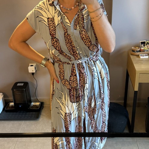 Parfois dress, size S, turquoise and gold