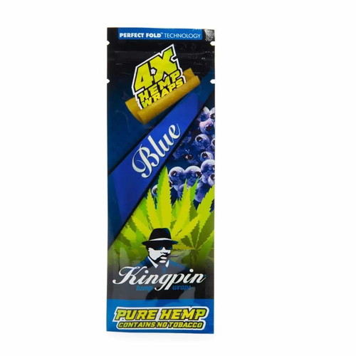 Kingpin Blue hemp wraps new with fruity flavors