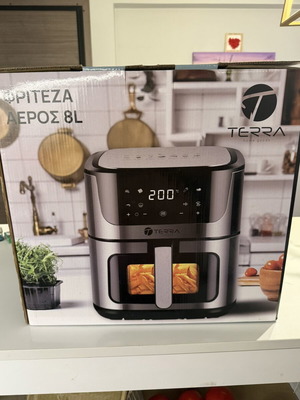 Air Fryer 1800W 8L with Window New, Greek Made