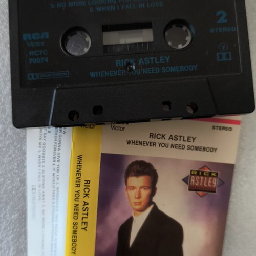 Rick Astley Whenever You Need Somebody cassette like new, pop