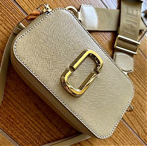 Marc Jacobs Snapshot τσάντα μπεζ με χρυσό