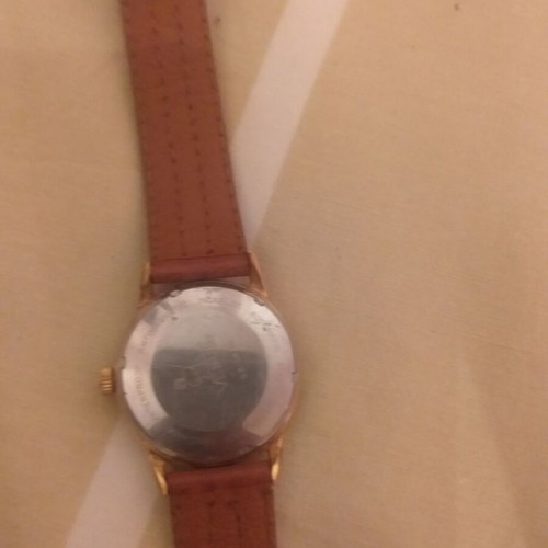 Venus men's wristwatch Swiss automatic with date, leather strap, like new