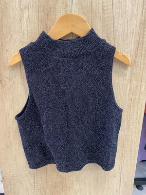 Bershka Aries black lurex top like new, size S