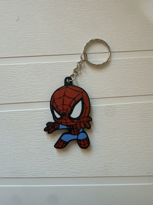 Spiderman 3D Printed Keychain new with chain
