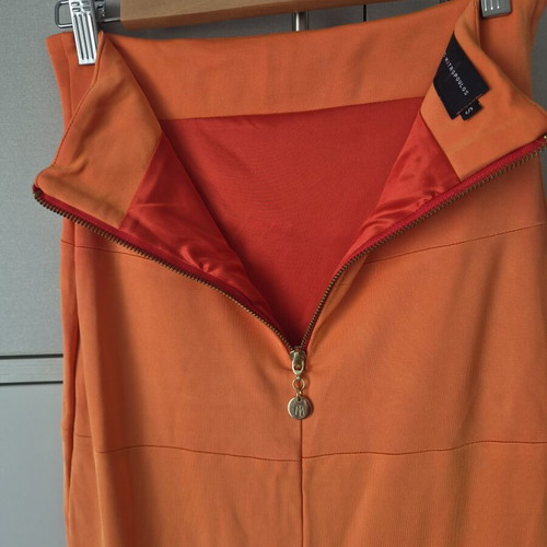 Midi skirt Tassos Mitropoulos used, size S, orange with texture