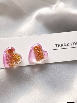 Resin earrings new, handmade
