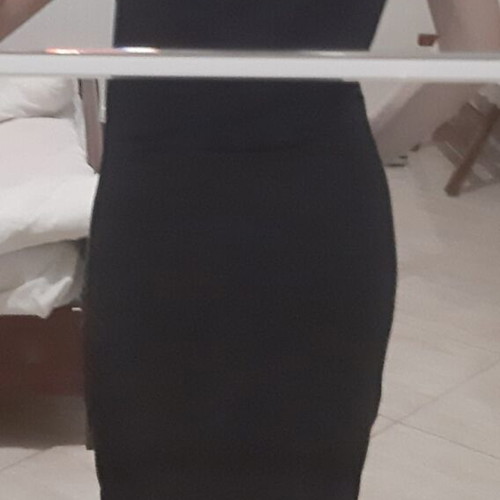 Gestuz midi dress black like new, size S/M with side gathers