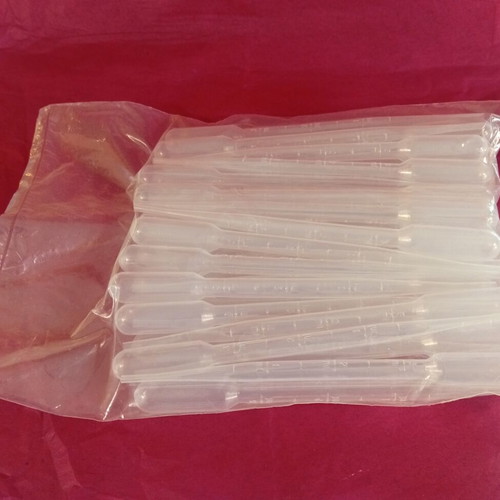 Pasteur plastic pipettes pack of 38, single-use droppers